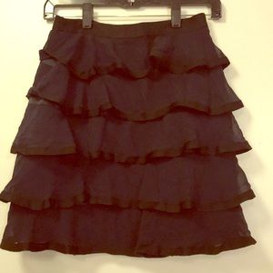H&M ruffle dark blue mini skirt